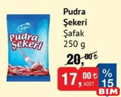 ŞAFAK PUDRA ŞEKERİ 250 G ŞAFAK PUDRA ŞEKERİ 250 G
